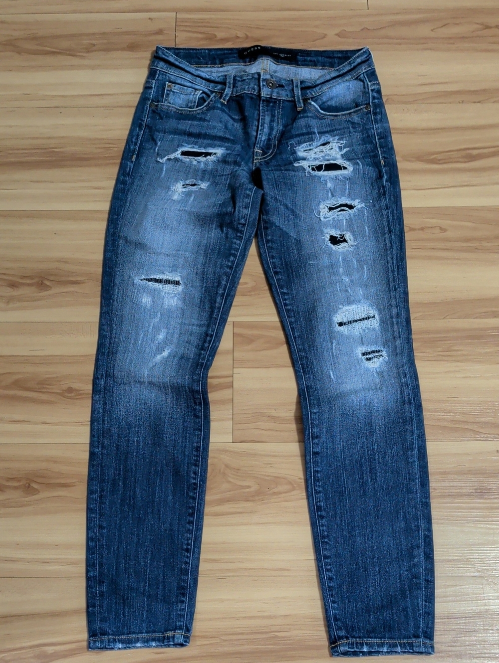 Guess Distressed Blue Denim Jeans